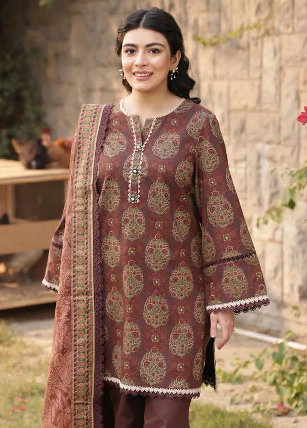 Asim Jofa Printed Lawn Suits Unstitched 3 Piece AJ25P3 AJUBJ-23 - Summer Collection