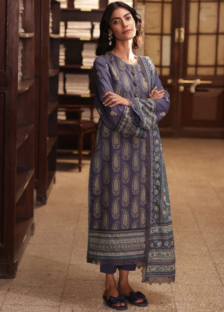 Asim Jofa Printed Lawn Suits Unstitched 3 Piece AJ25P3 AJUBJ-36 - Summer Collection