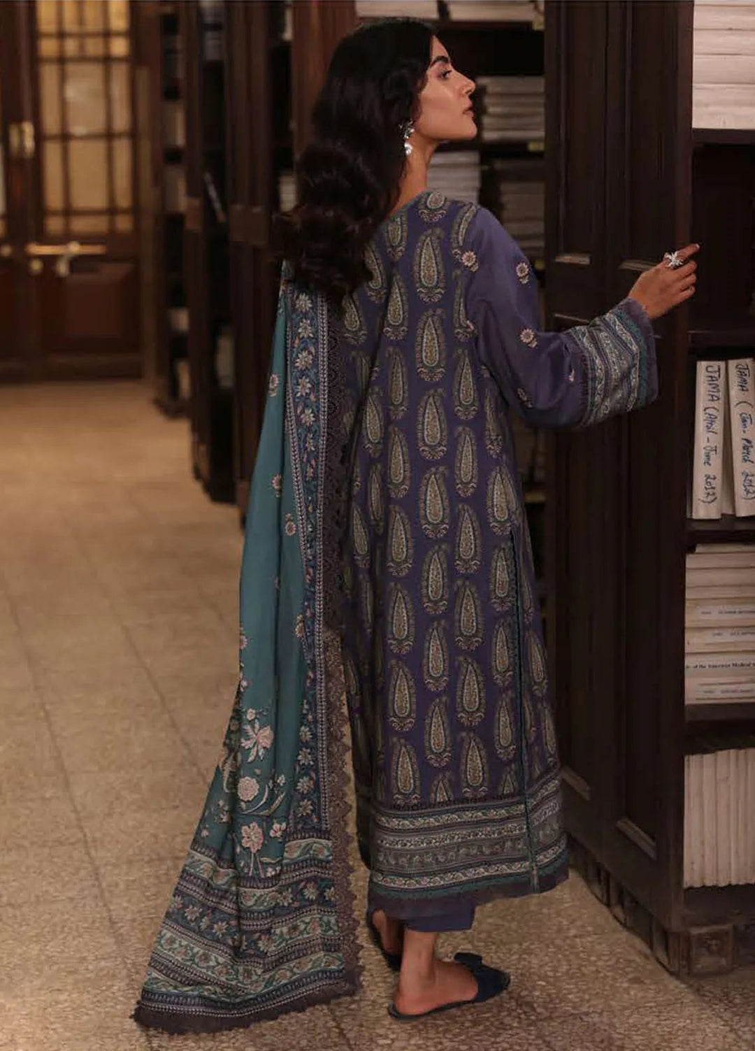 Asim Jofa Printed Lawn Suits Unstitched 3 Piece AJ25P3 AJUBJ-36 - Summer Collection