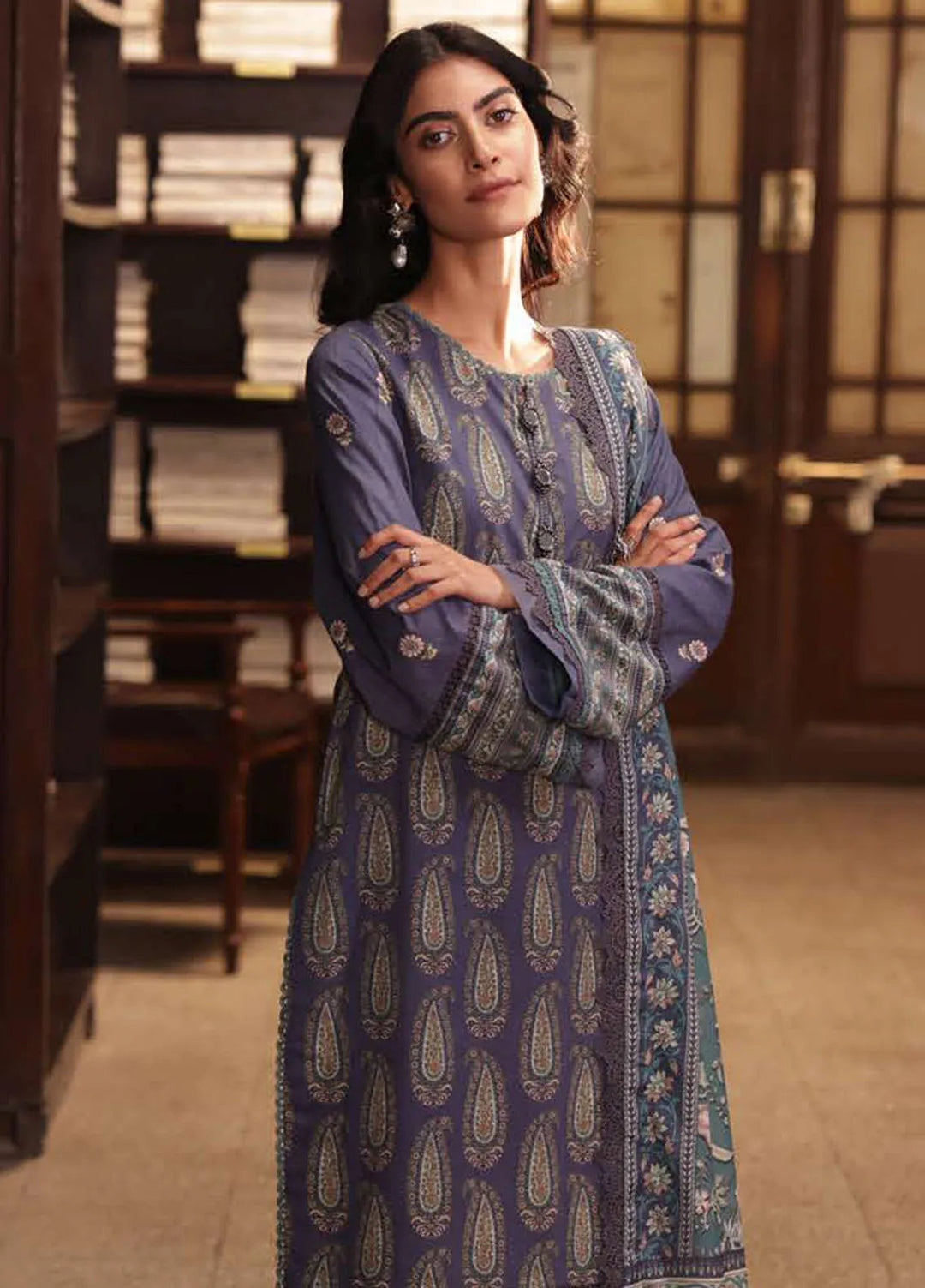 Asim Jofa Printed Lawn Suits Unstitched 3 Piece AJ25P3 AJUBJ-36 - Summer Collection