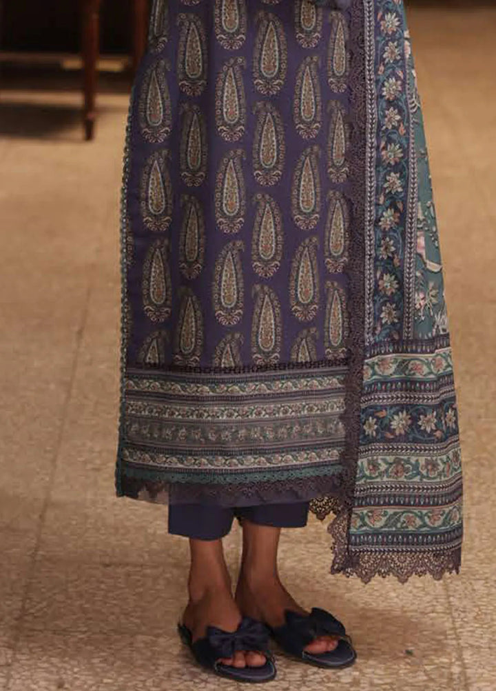 Asim Jofa Printed Lawn Suits Unstitched 3 Piece AJ25P3 AJUBJ-36 - Summer Collection