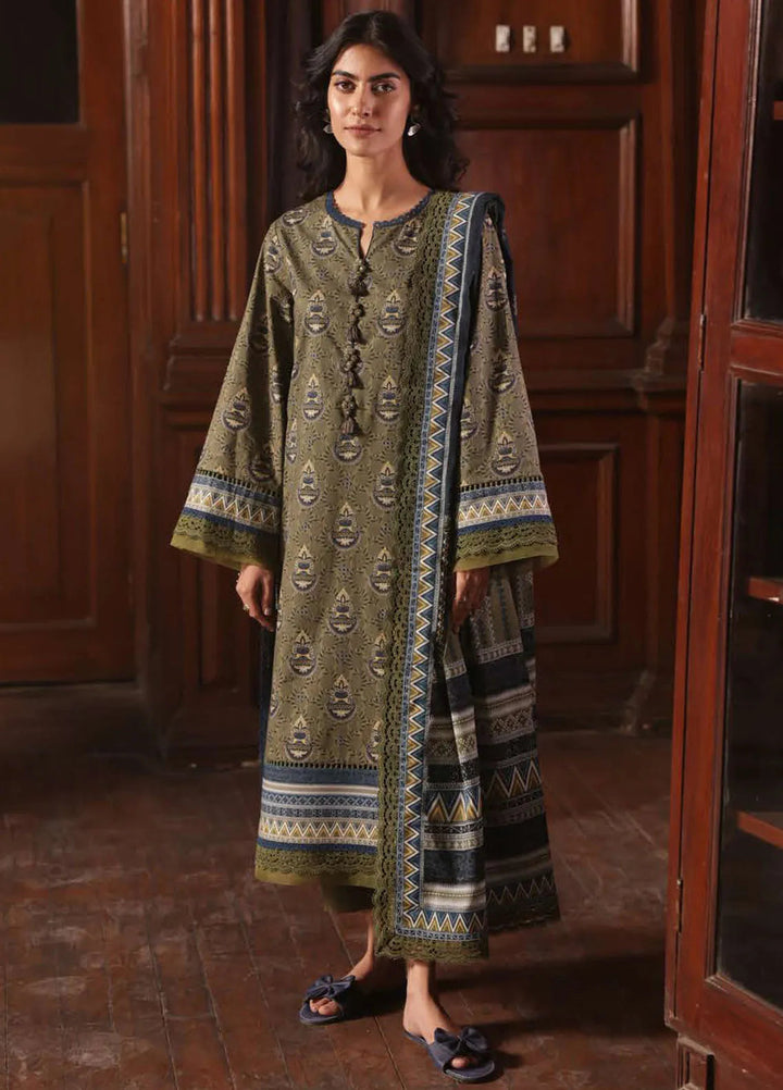 Asim Jofa Printed Lawn Suits Unstitched 3 Piece AJ25P3 AJUBJ-37 - Summer Collection