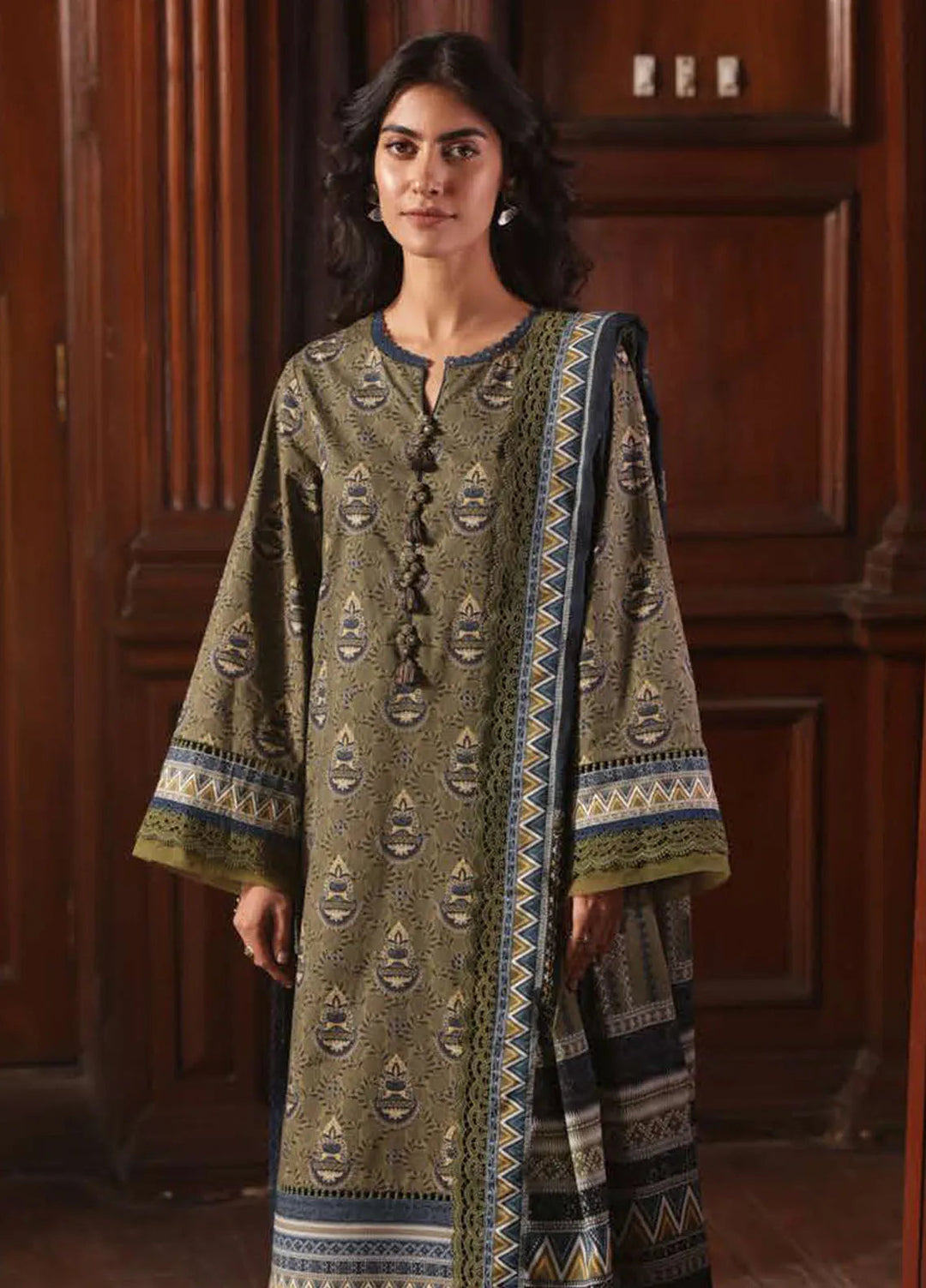 Asim Jofa Printed Lawn Suits Unstitched 3 Piece AJ25P3 AJUBJ-37 - Summer Collection