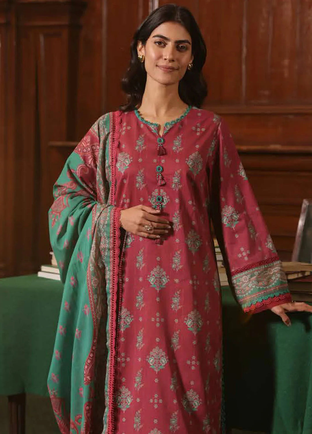 Asim Jofa Printed Lawn Suits Unstitched 3 Piece AJ25P3 AJUBJ-38 - Summer Collection