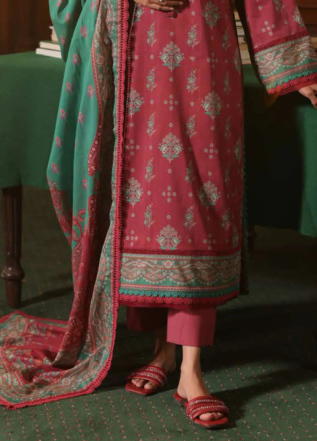 Asim Jofa Printed Lawn Suits Unstitched 3 Piece AJ25P3 AJUBJ-38 - Summer Collection