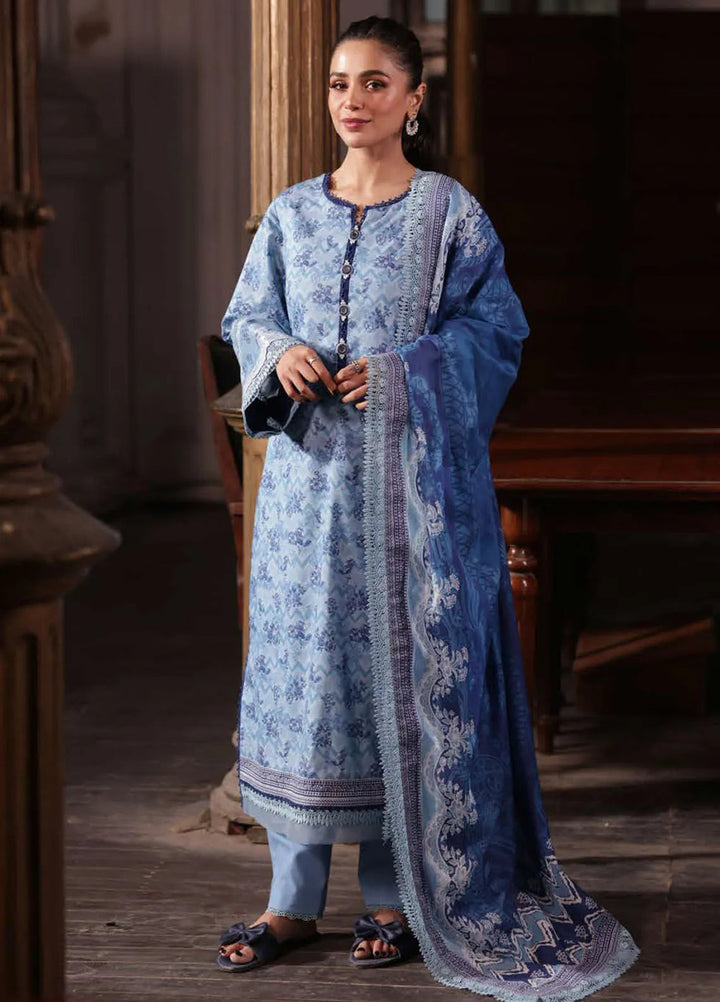 Asim Jofa Printed Lawn Suits Unstitched 3 Piece AJ25P3 AJUBJ-39 - Summer Collection