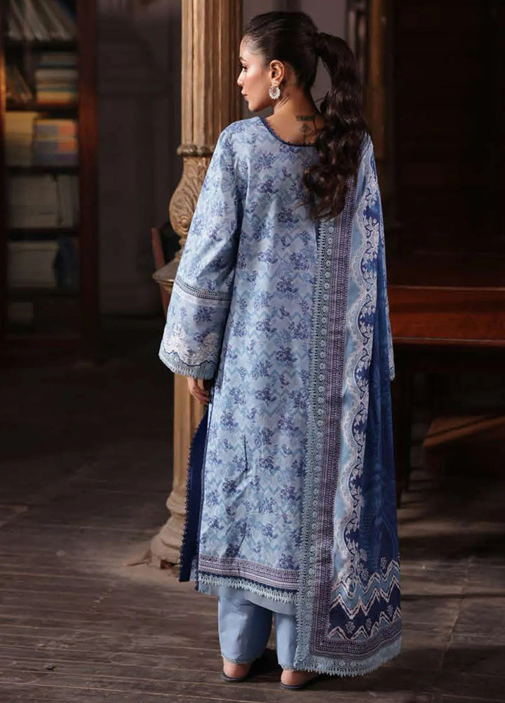 Asim Jofa Printed Lawn Suits Unstitched 3 Piece AJ25P3 AJUBJ-39 - Summer Collection