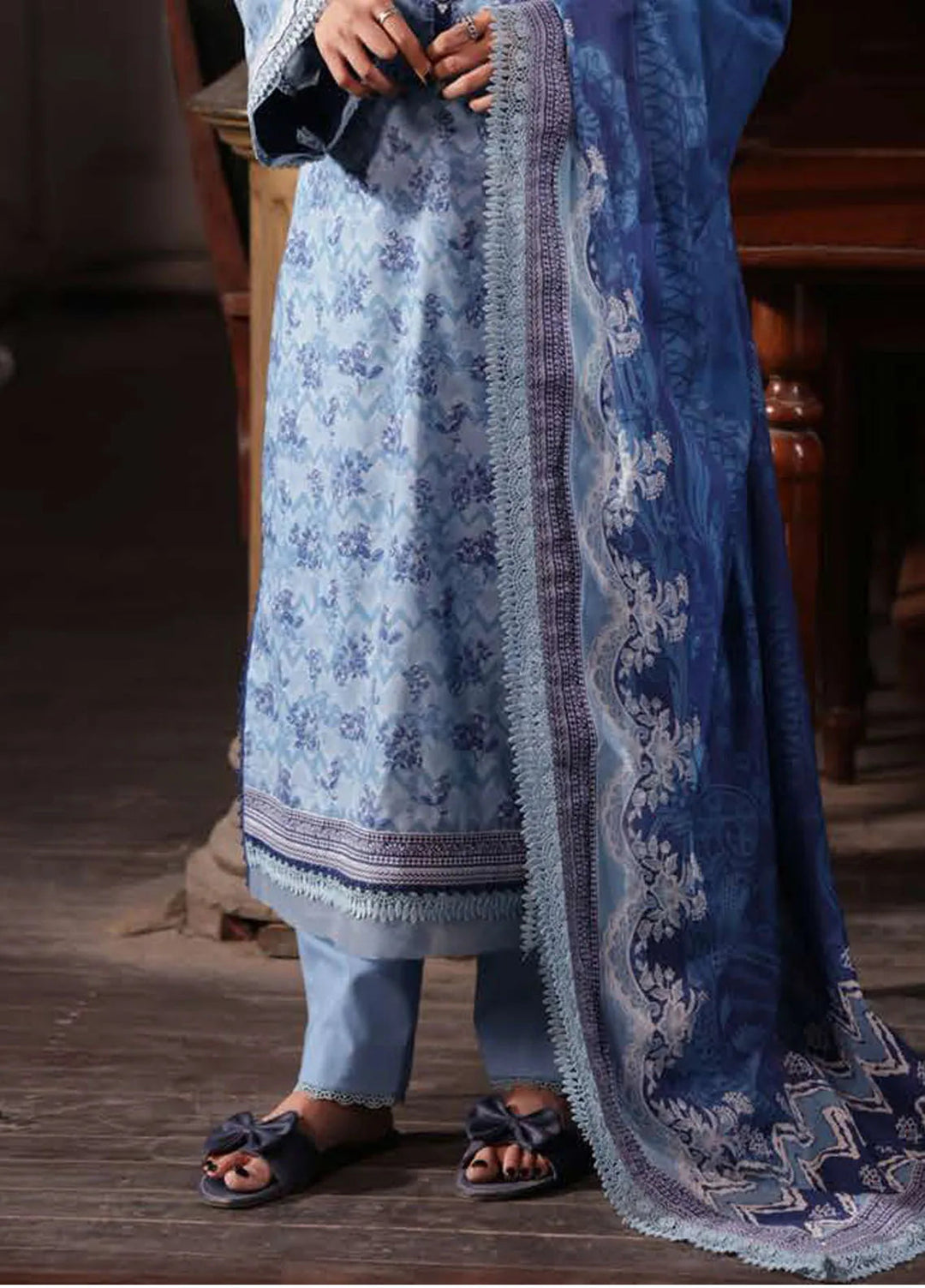 Asim Jofa Printed Lawn Suits Unstitched 3 Piece AJ25P3 AJUBJ-39 - Summer Collection