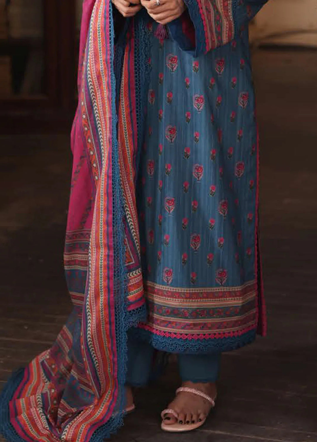 Asim Jofa Printed Lawn Suits Unstitched 3 Piece AJ25P3 AJUBJ-40 - Summer Collection