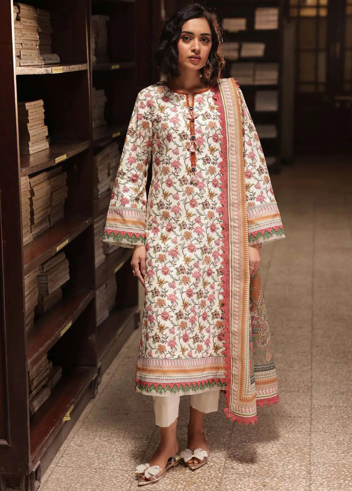 Asim Jofa Printed Lawn Suits Unstitched 3 Piece AJ25P3 AJUBJ-41 - Summer Collection