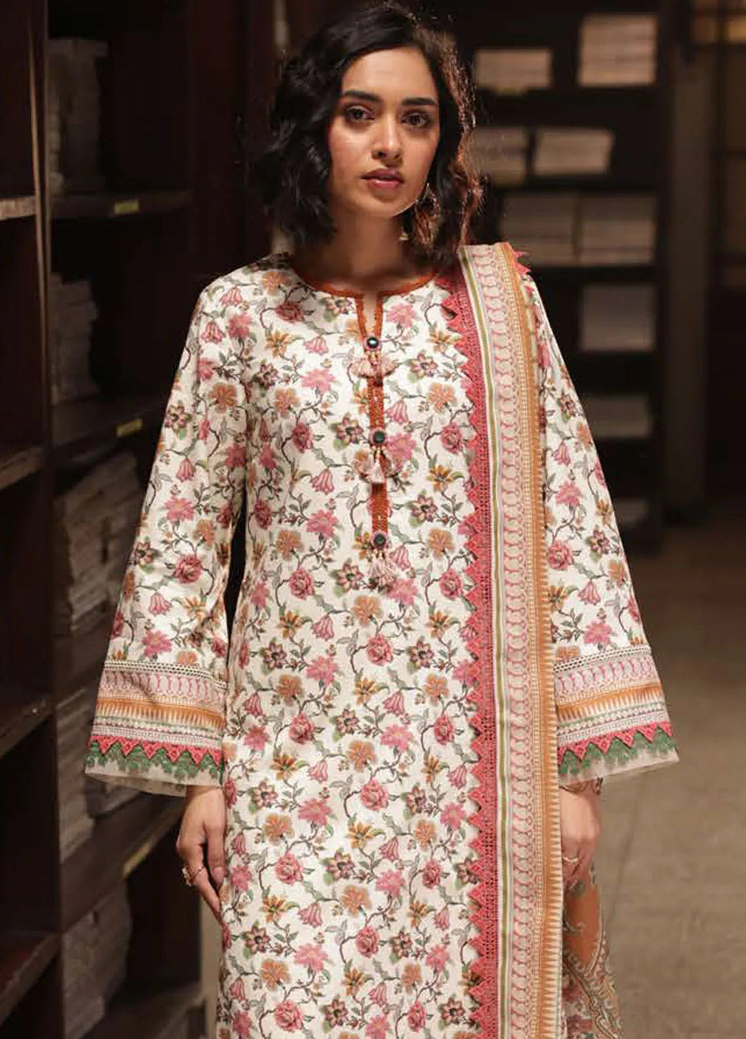 Asim Jofa Printed Lawn Suits Unstitched 3 Piece AJ25P3 AJUBJ-41 - Summer Collection