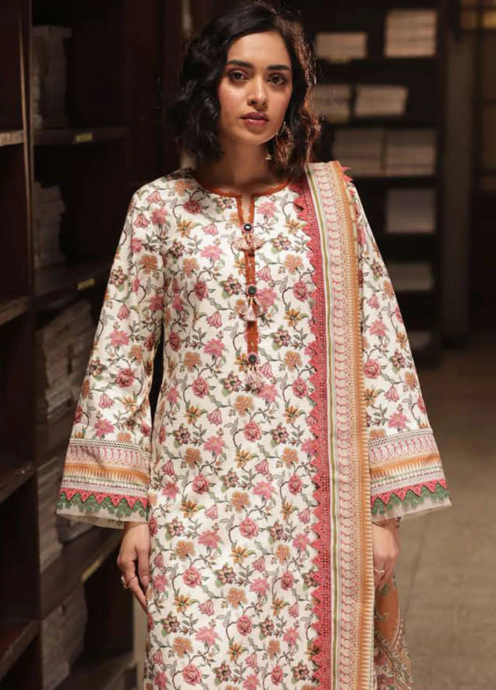 Asim Jofa Printed Lawn Suits Unstitched 3 Piece AJ25P3 AJUBJ-41 - Summer Collection