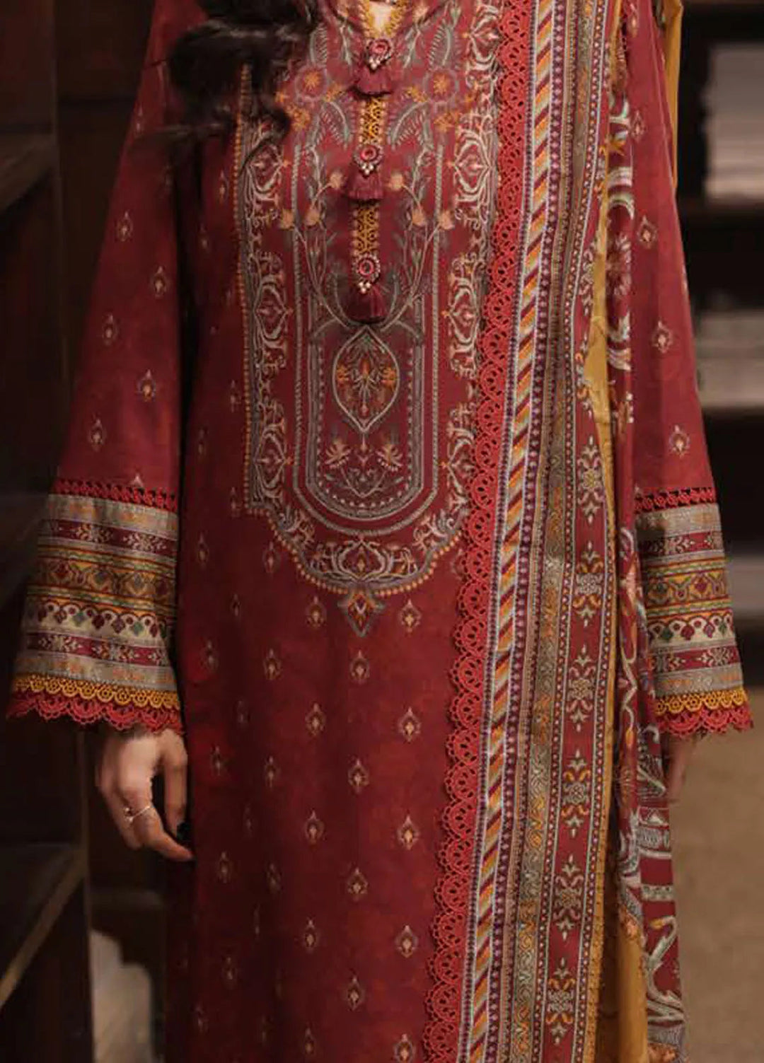 Asim Jofa Printed Lawn Suits Unstitched 3 Piece AJ25P3 AJUBJ-42 - Summer Collection