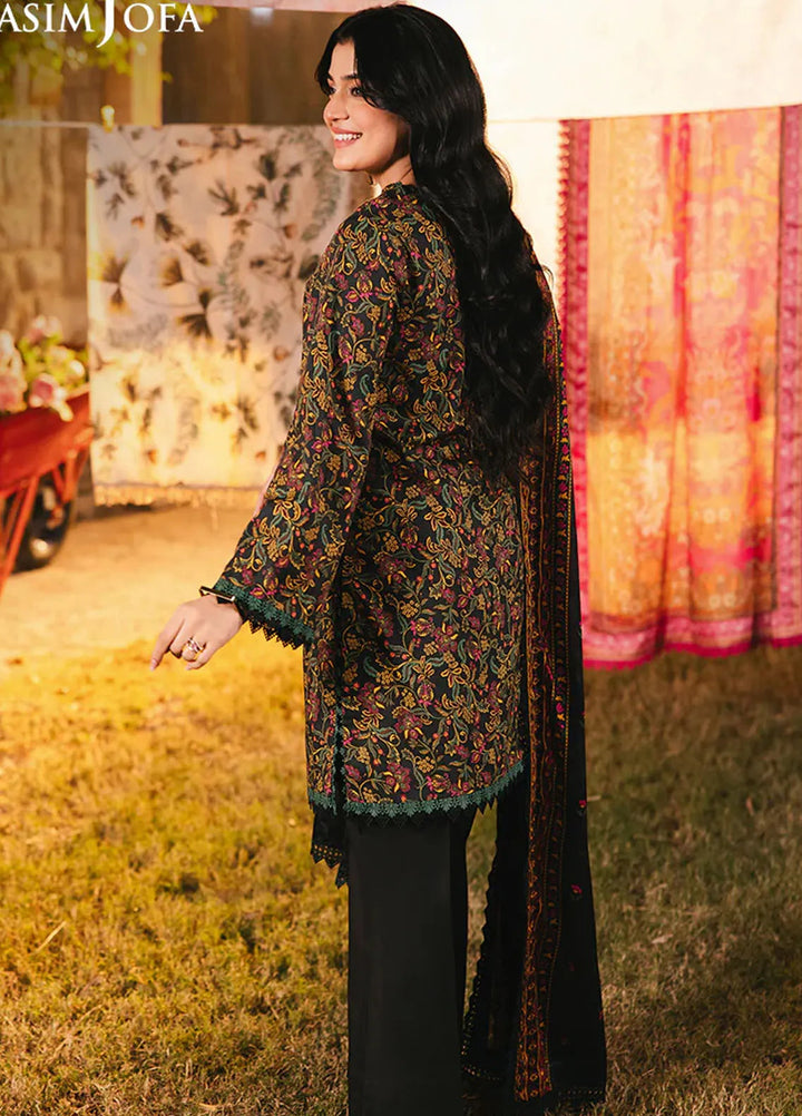 Asim Jofa Printed Lawn Suits Unstitched 3 Piece AJ25P4 AJUBJ-25 - Summer Collection