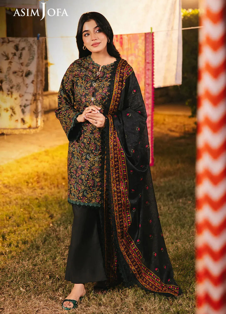 Asim Jofa Printed Lawn Suits Unstitched 3 Piece AJ25P4 AJUBJ-25 - Summer Collection