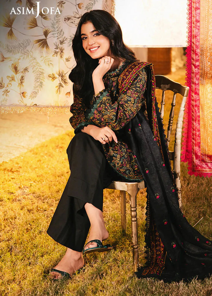 Asim Jofa Printed Lawn Suits Unstitched 3 Piece AJ25P4 AJUBJ-25 - Summer Collection