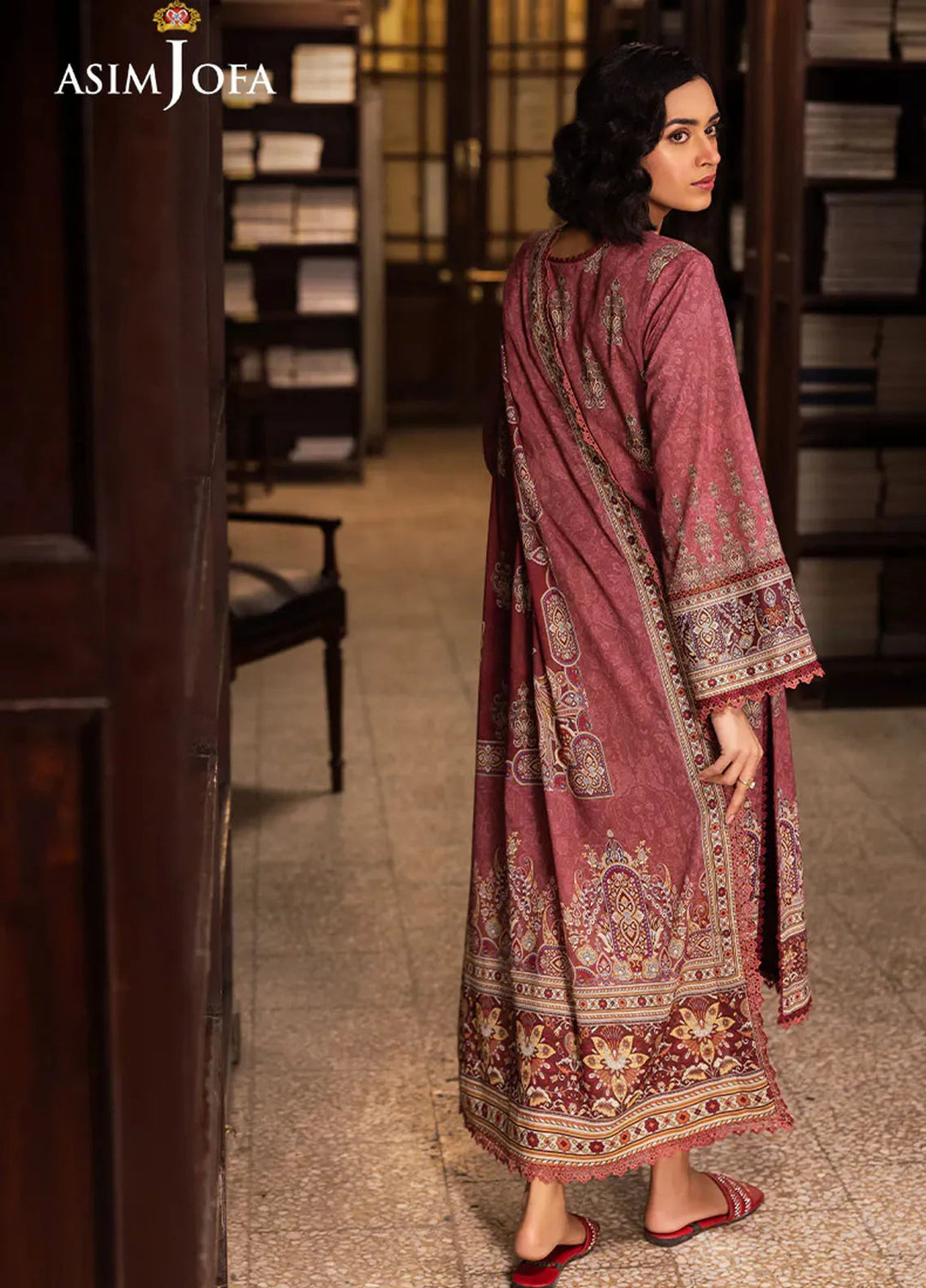 Asim Jofa Printed Lawn Suits Unstitched 3 Piece AJ25P4 AJUBJ-43 - Summer Collection