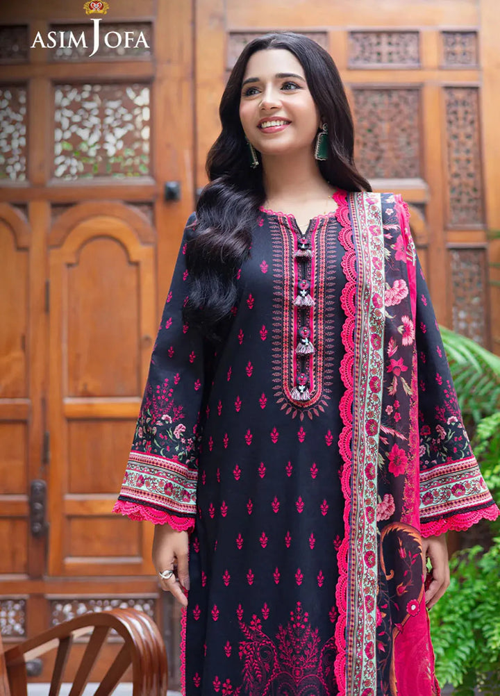 Asim Jofa Printed Lawn Suits Unstitched 3 Piece AJ25P4 AJUUB-21 - Summer Collection