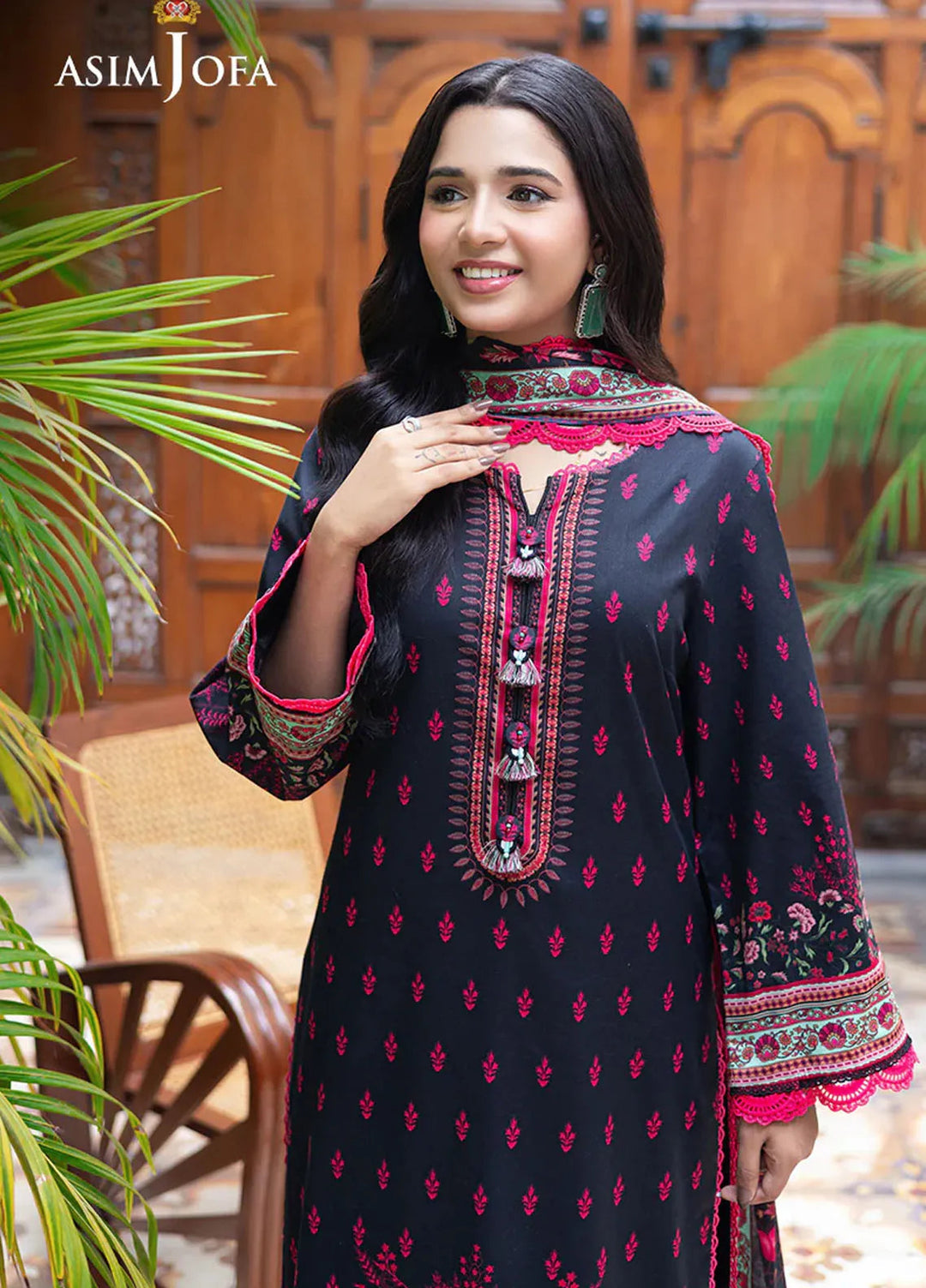 Asim Jofa Printed Lawn Suits Unstitched 3 Piece AJ25P4 AJUUB-21 - Summer Collection