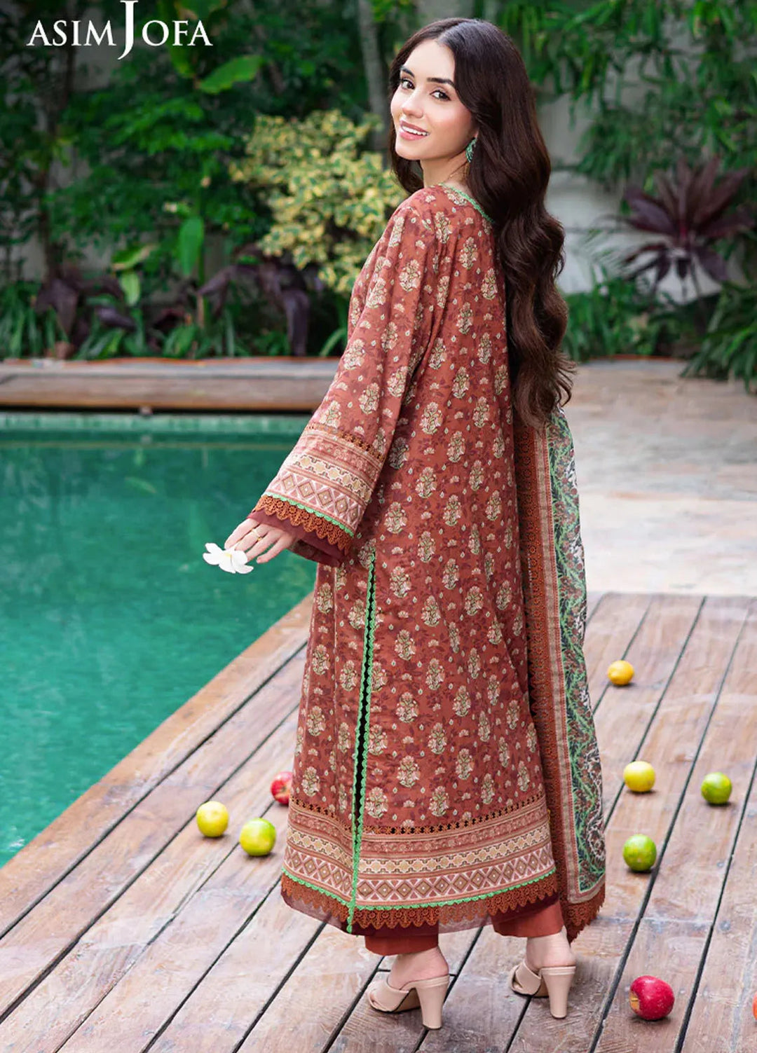 Asim Jofa Printed Lawn Suits Unstitched 3 Piece AJ25P4 AJUUB-25 - Summer Collection
