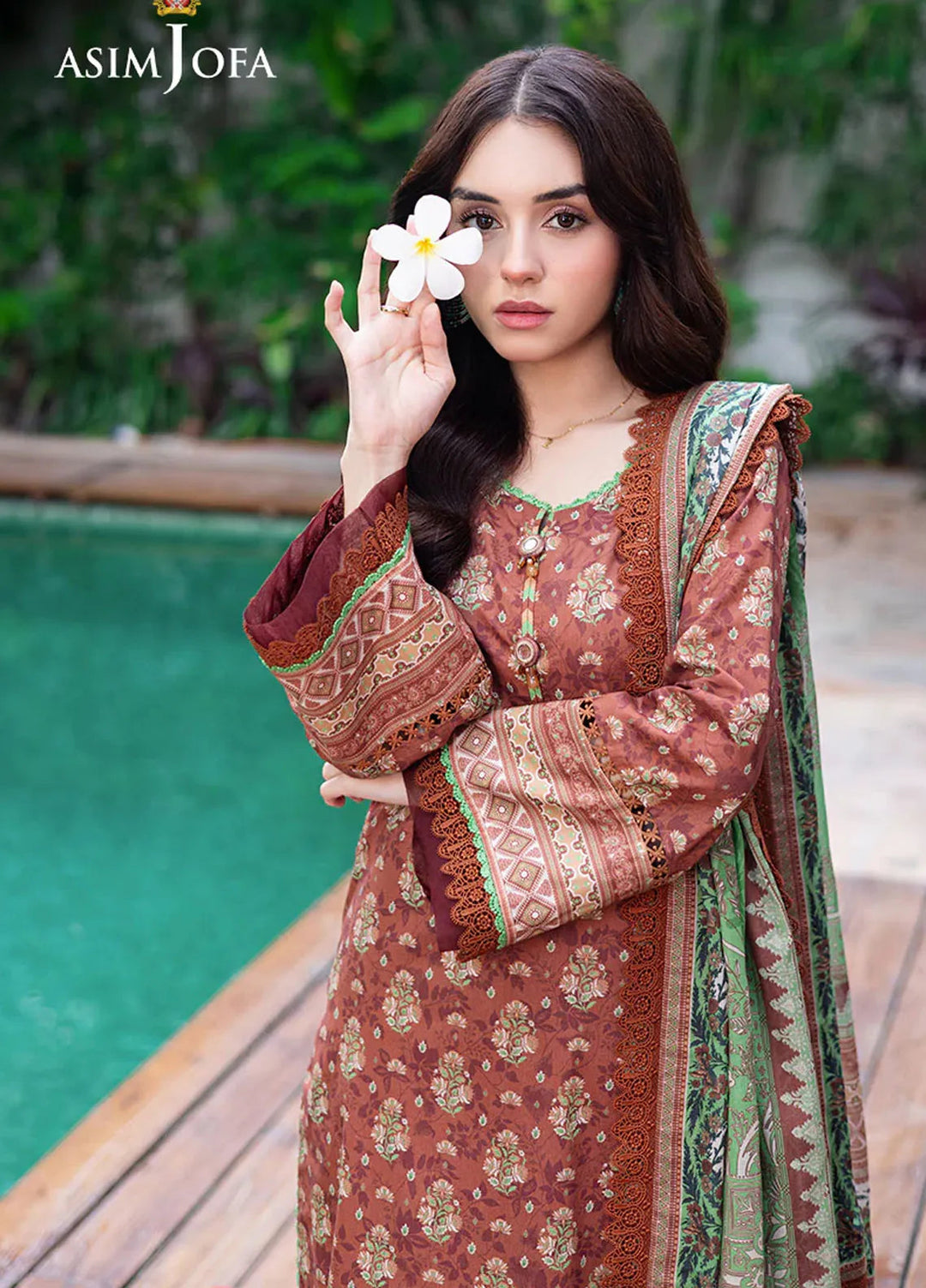 Asim Jofa Printed Lawn Suits Unstitched 3 Piece AJ25P4 AJUUB-25 - Summer Collection