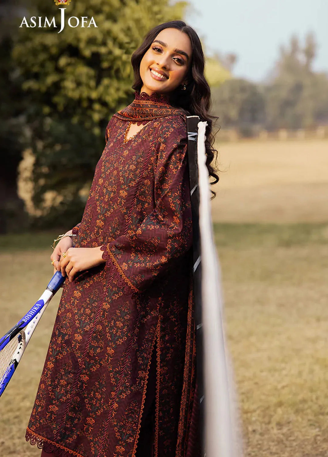 Asim Jofa Printed Lawn Suits Unstitched 3 Piece AJ25P5 AJUBJ-28 - Summer Collection