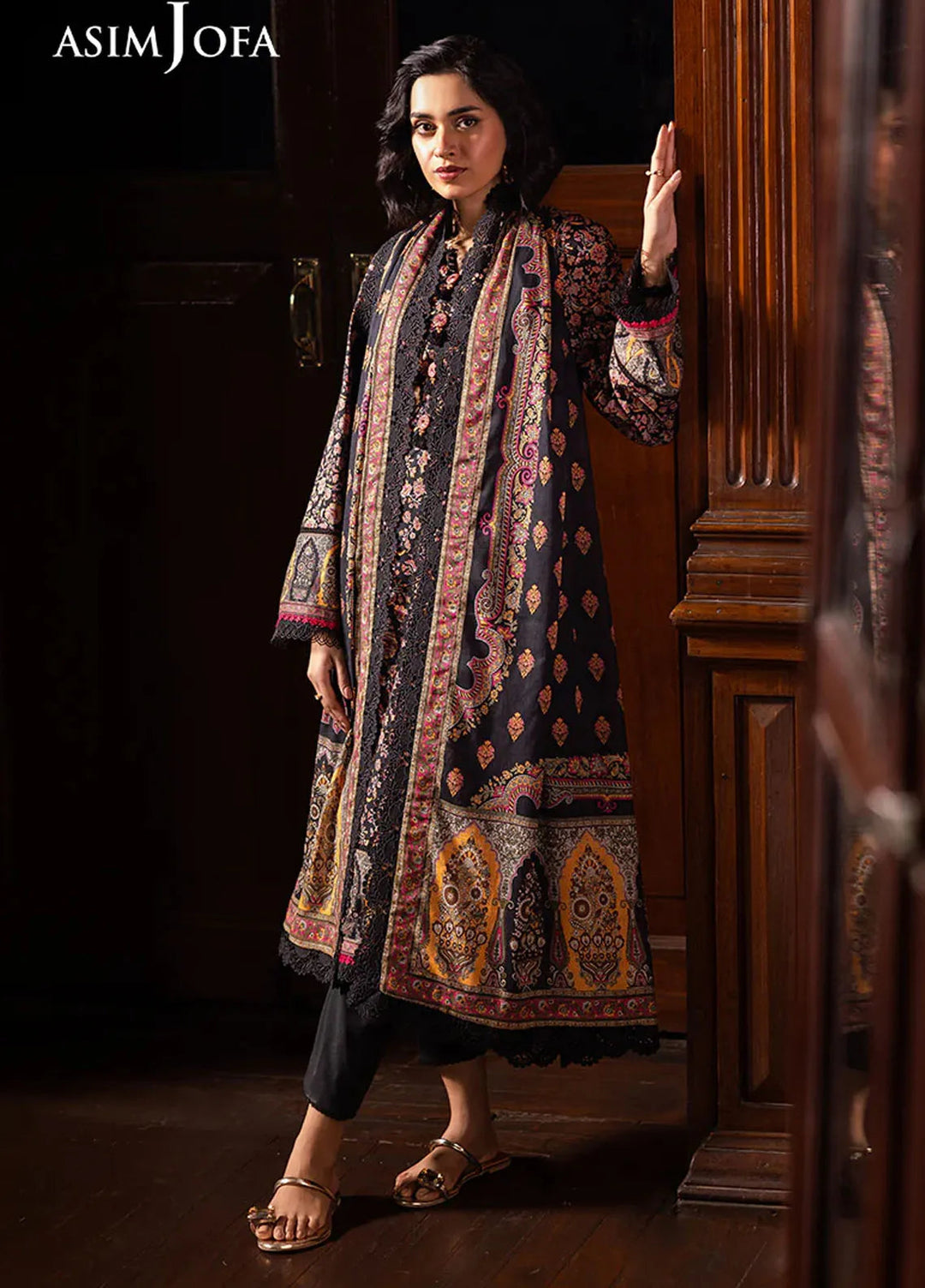 Asim Jofa Printed Lawn Suits Unstitched 3 Piece AJ25P5 AJUBJ-45 - Summer Collection