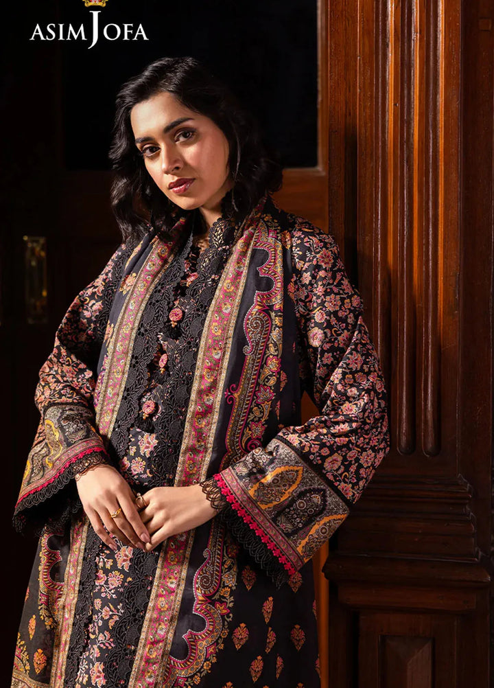Asim Jofa Printed Lawn Suits Unstitched 3 Piece AJ25P5 AJUBJ-45 - Summer Collection