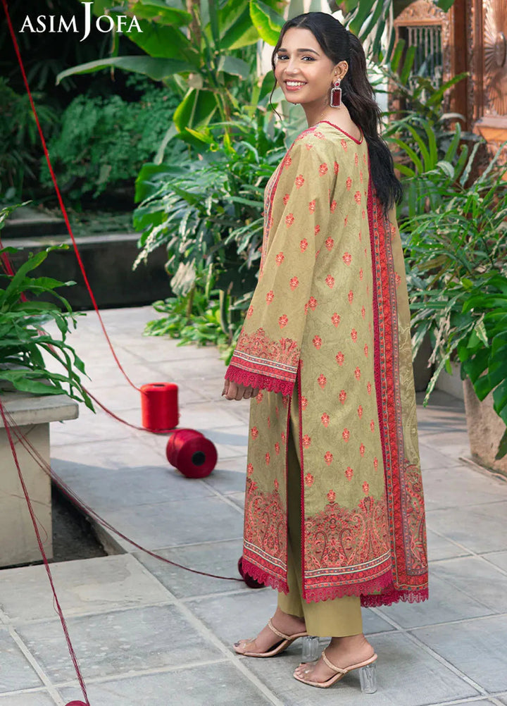 Asim Jofa Printed Lawn Suits Unstitched 3 Piece AJ25P5 AJUUB-28 - Summer Collection