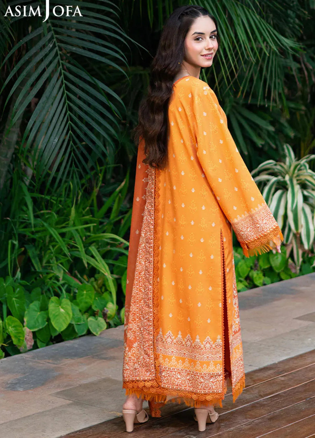 Asim Jofa Printed Lawn Suits Unstitched 3 Piece AJ25P5 AJUUB-29 - Summer Collection