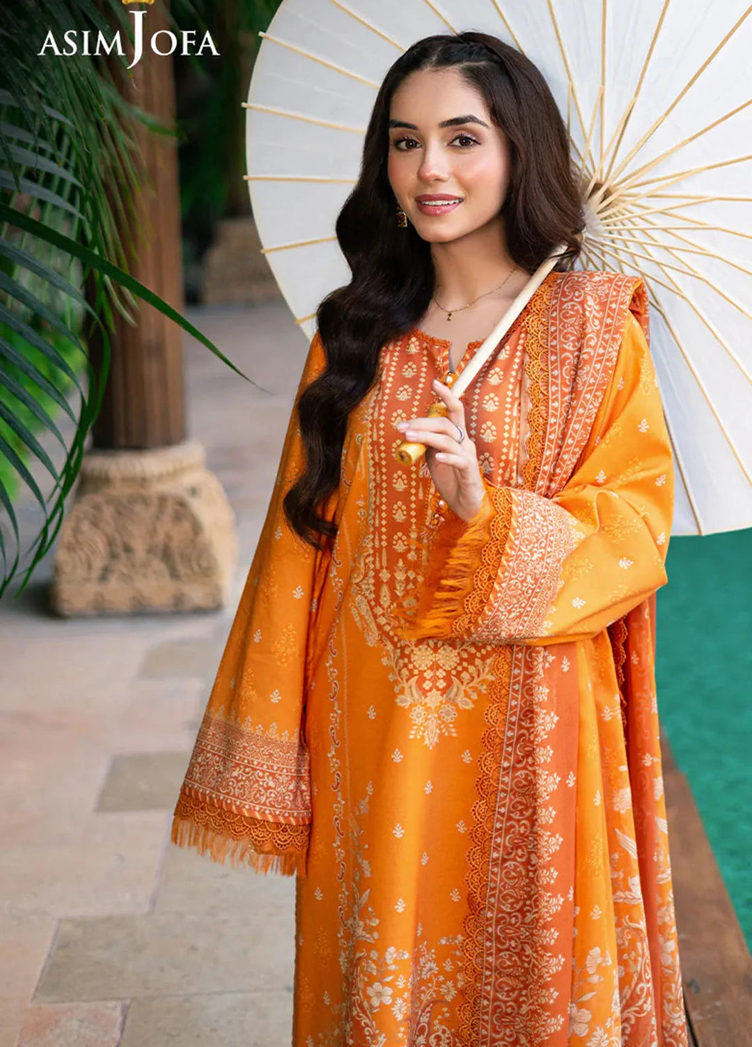 Asim Jofa Printed Lawn Suits Unstitched 3 Piece AJ25P5 AJUUB-29 - Summer Collection