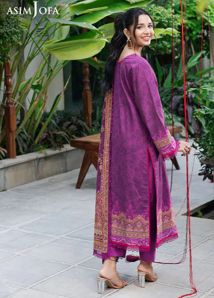 Asim Jofa Printed Lawn Suits Unstitched 3 Piece AJ25P5 AJUUB-30 - Summer Collection
