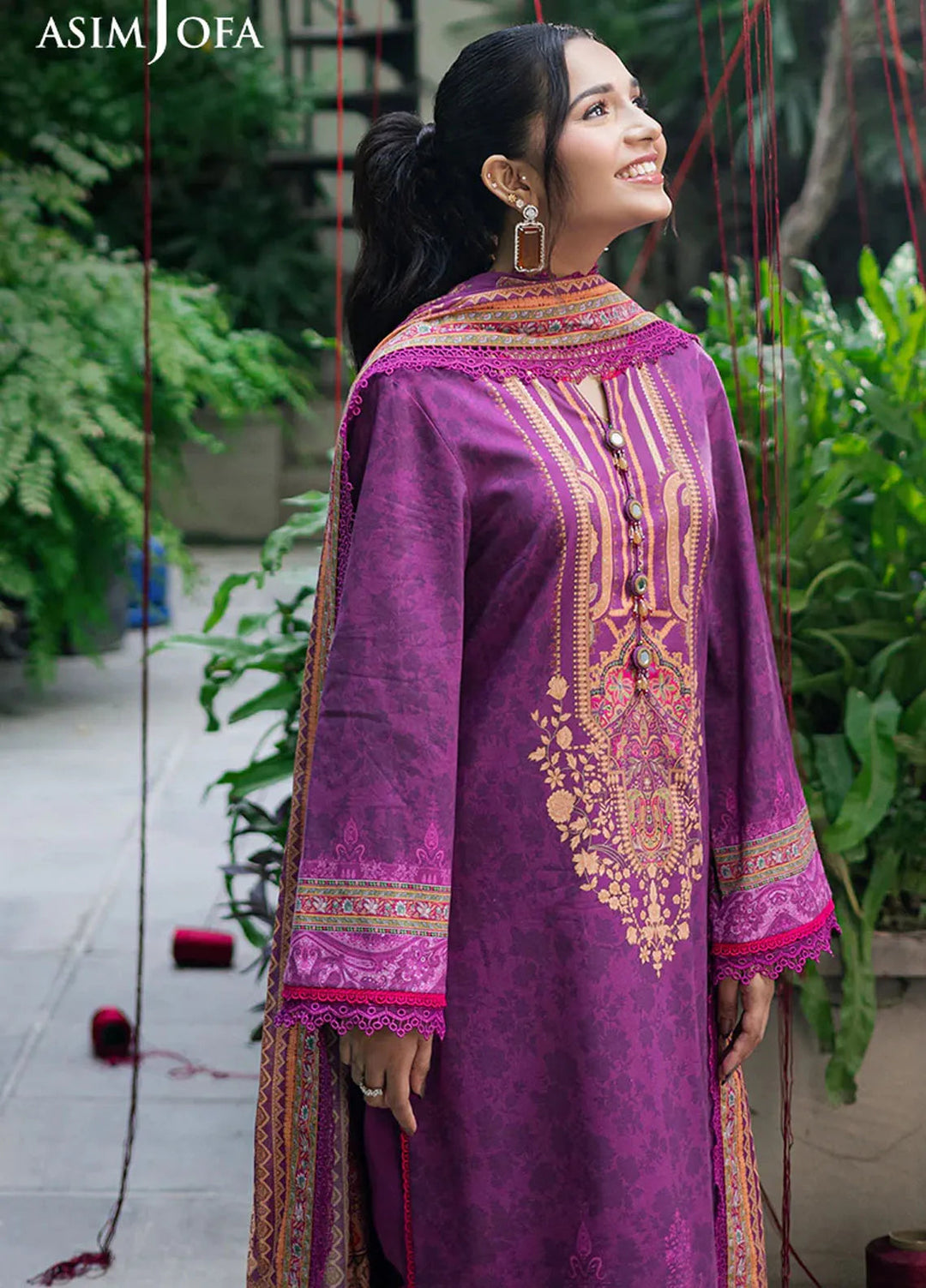 Asim Jofa Printed Lawn Suits Unstitched 3 Piece AJ25P5 AJUUB-30 - Summer Collection