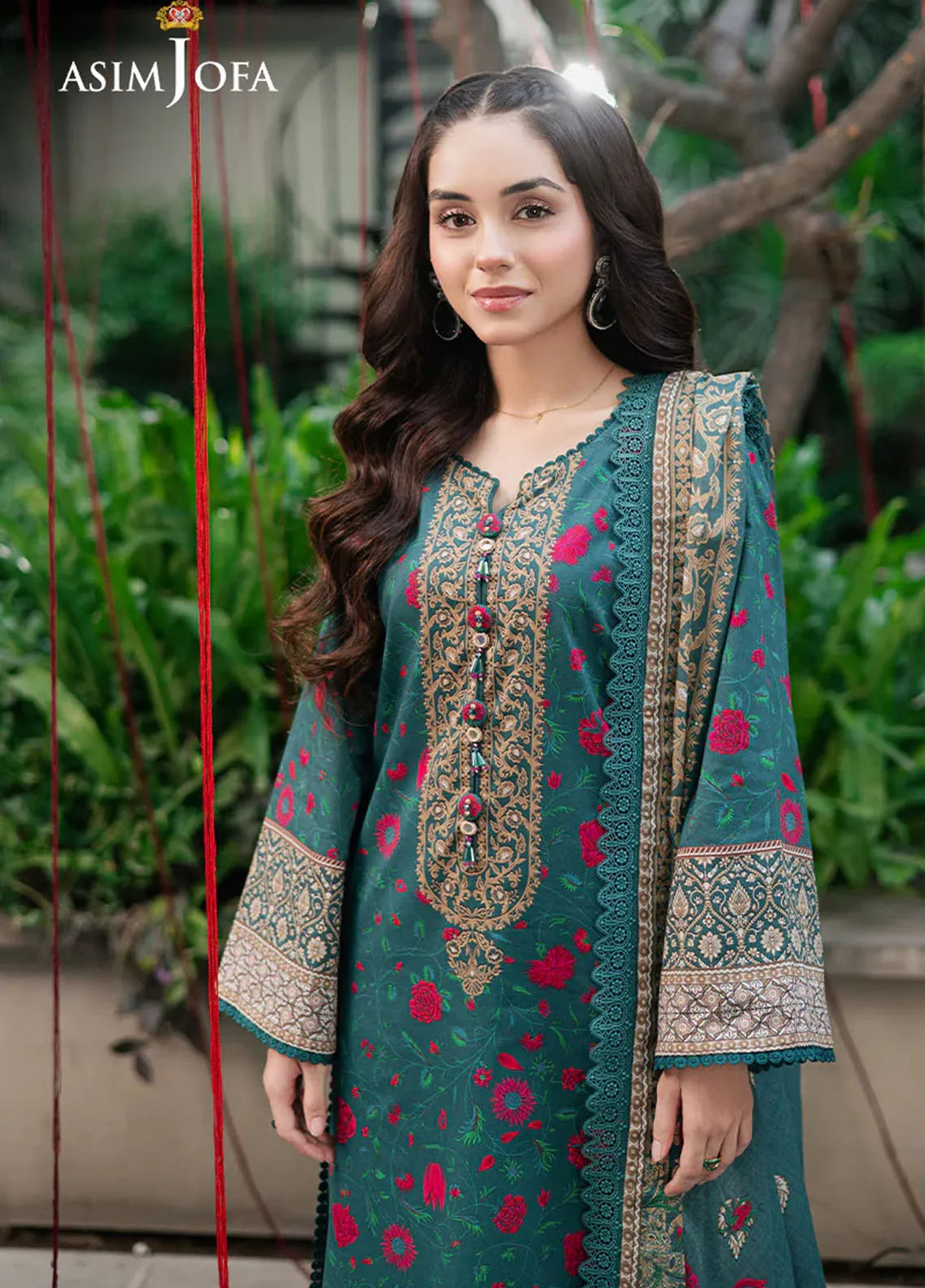 Asim Jofa Printed Lawn Suits Unstitched 3 Piece AJ25P5 AJUUB-38 - Summer Collection