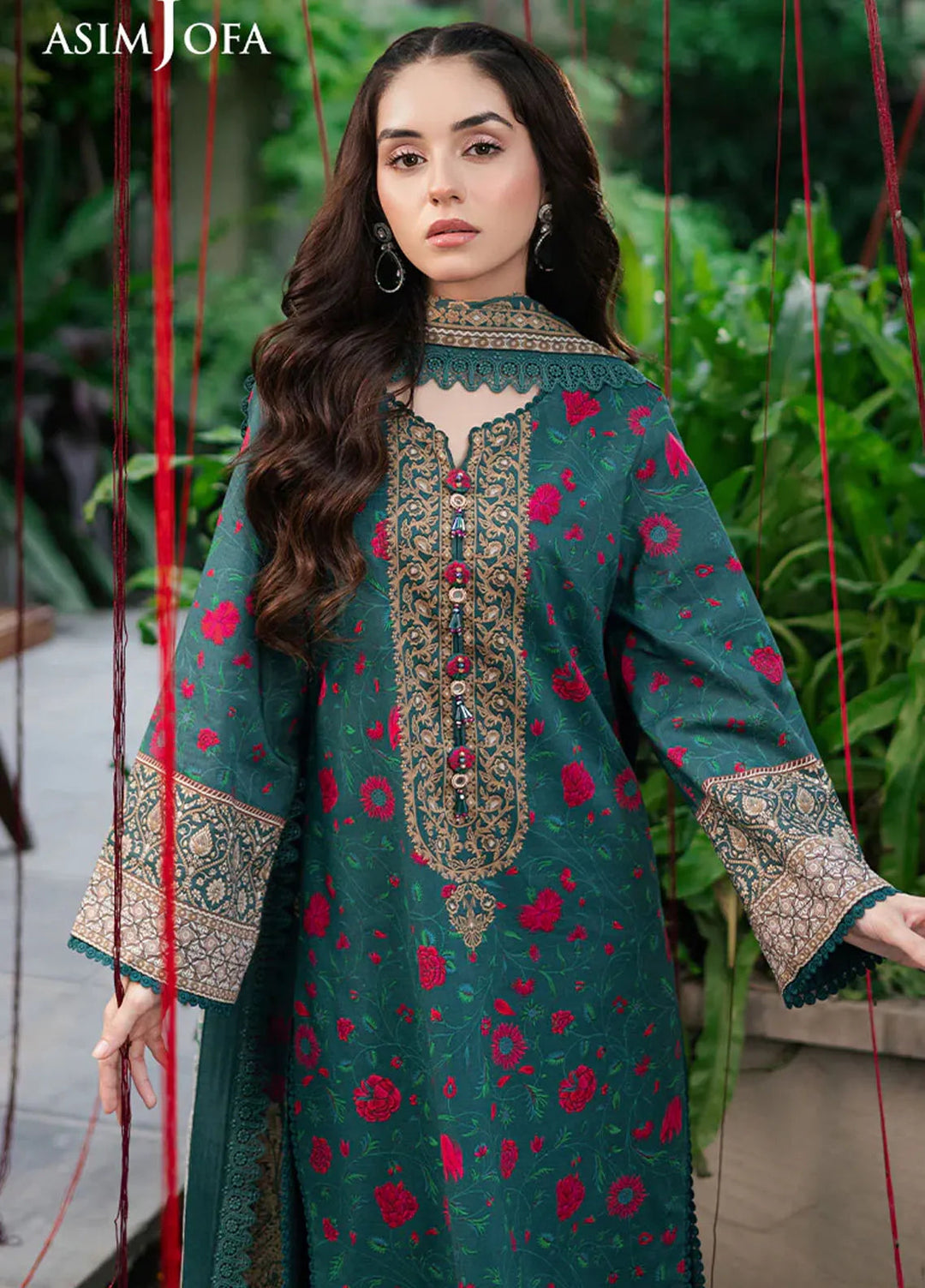 Asim Jofa Printed Lawn Suits Unstitched 3 Piece AJ25P5 AJUUB-38 - Summer Collection