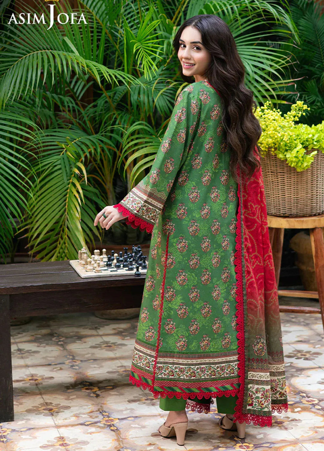 Asim Jofa Printed Lawn Suits Unstitched 3 Piece AJ25P5 AJUUB-40 - Summer Collection