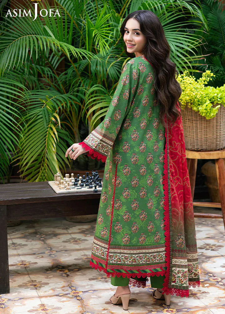 Asim Jofa Printed Lawn Suits Unstitched 3 Piece AJ25P5 AJUUB-40 - Summer Collection