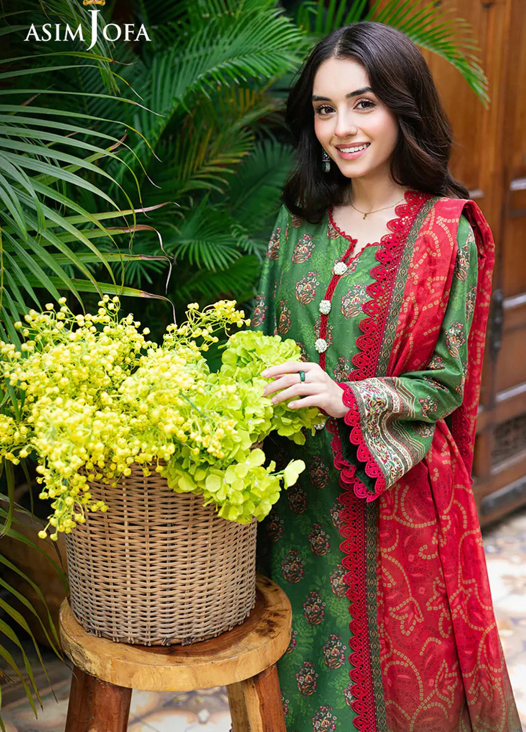 Asim Jofa Printed Lawn Suits Unstitched 3 Piece AJ25P5 AJUUB-40 - Summer Collection