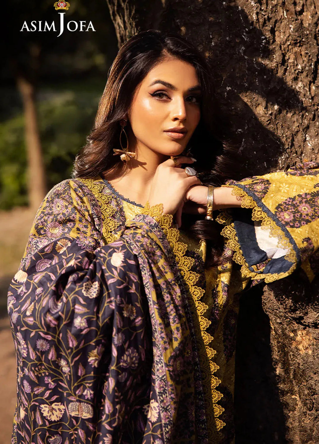 Asim Jofa Printed Lawn Suits Unstitched 3 Piece AJ25P6 AJUBJ-33 - Summer Collection