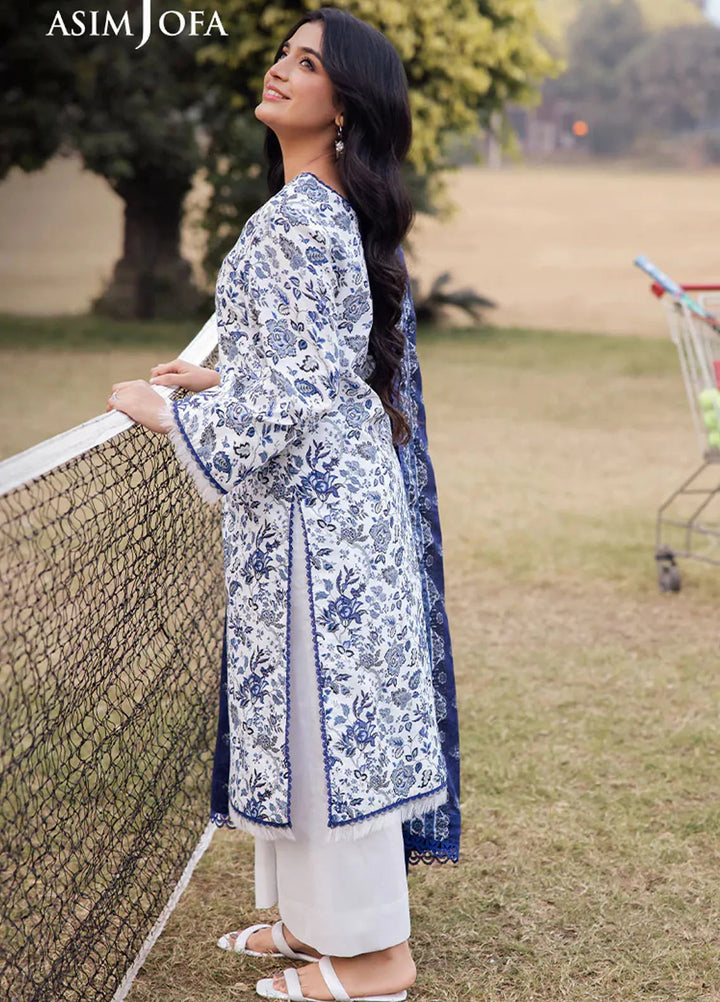 Asim Jofa Printed Lawn Suits Unstitched 3 Piece AJ25P6 AJUBJ-35 - Summer Collection