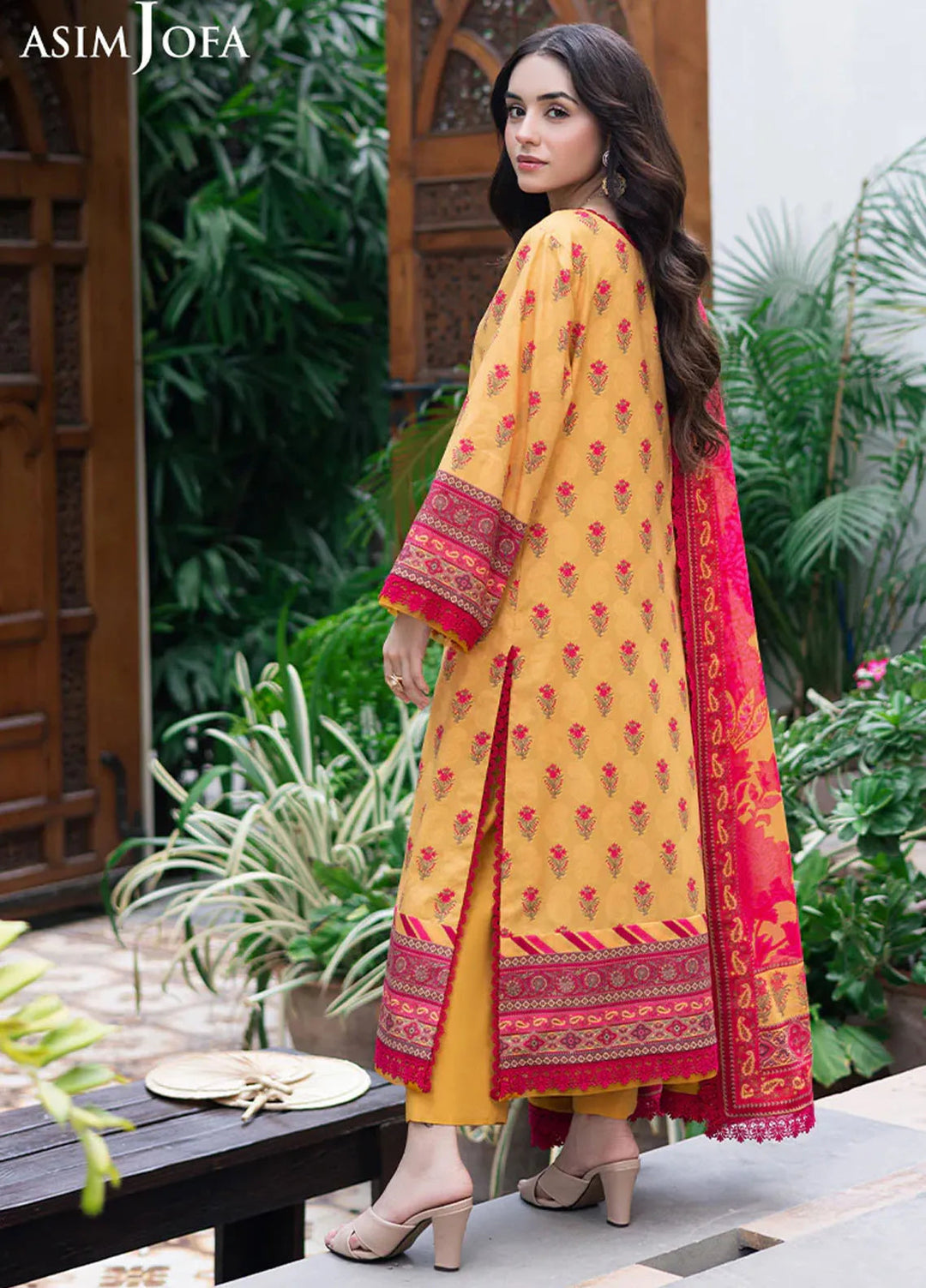 Asim Jofa Printed Lawn Suits Unstitched 3 Piece AJ25P6 AJUUB-36 - Summer Collection