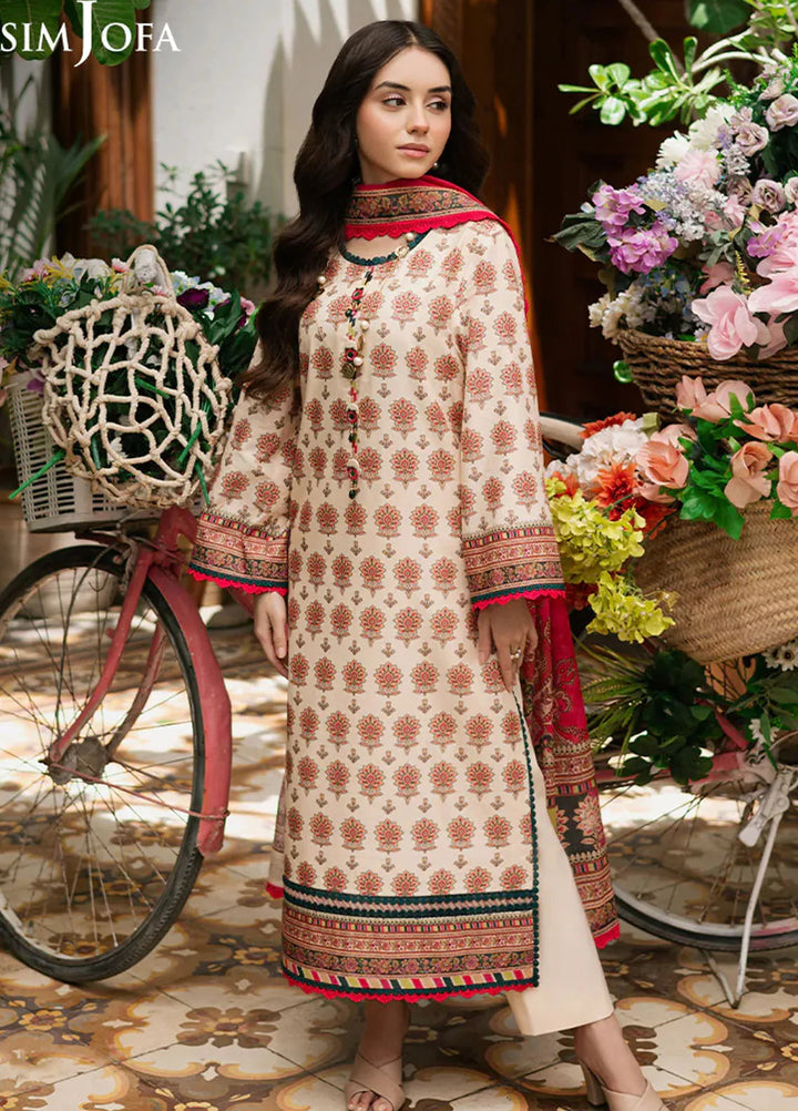 Asim Jofa Printed Lawn Suits Unstitched 3 Piece AJ25P6 AJUUB-39 - Summer Collection