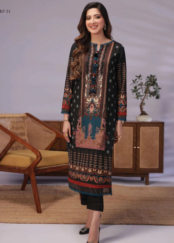 Asim Jofa Printed Lawn Unstitched Suit 2 Piece AJ23-P2 AJBP-51 - Summer Collection