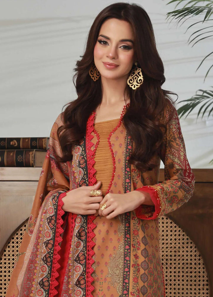 Asim Jofa Printed Lawn Unstitched Suit 3 Piece AJ23-P2 AJBP-34 - Summer Collection