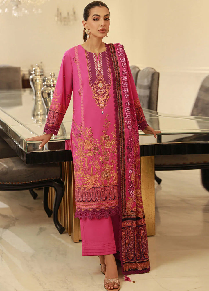 Asim Jofa Printed Lawn Unstitched Suit 3 Piece AJ24PU AJUN-01 - Summer Collection