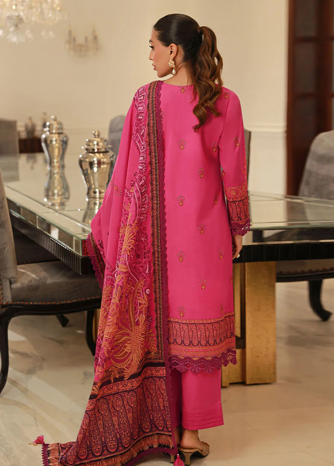 Asim Jofa Printed Lawn Unstitched Suit 3 Piece AJ24PU AJUN-01 - Summer Collection