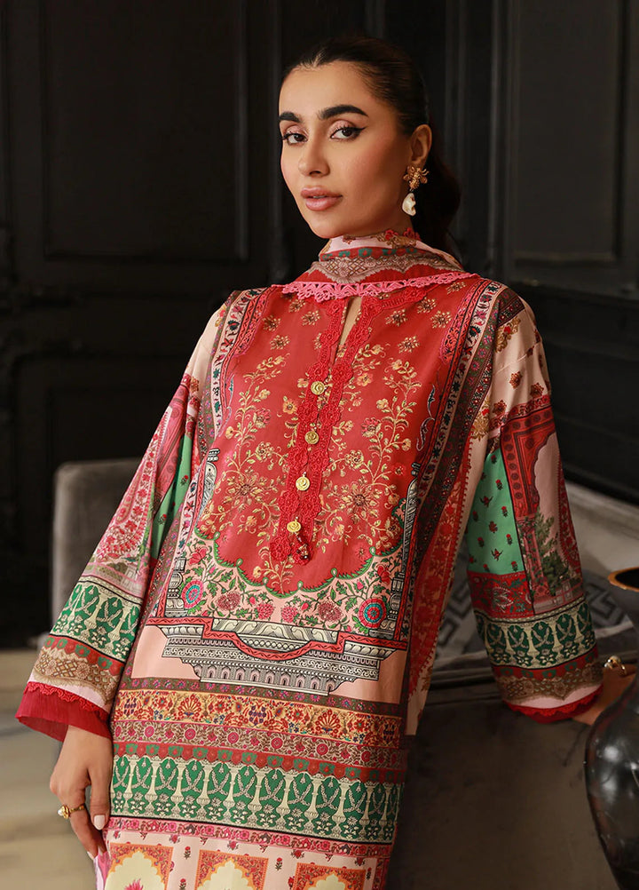 Asim Jofa Printed Lawn Unstitched Suit 3 Piece AJ24PU AJUN-02 - Summer Collection