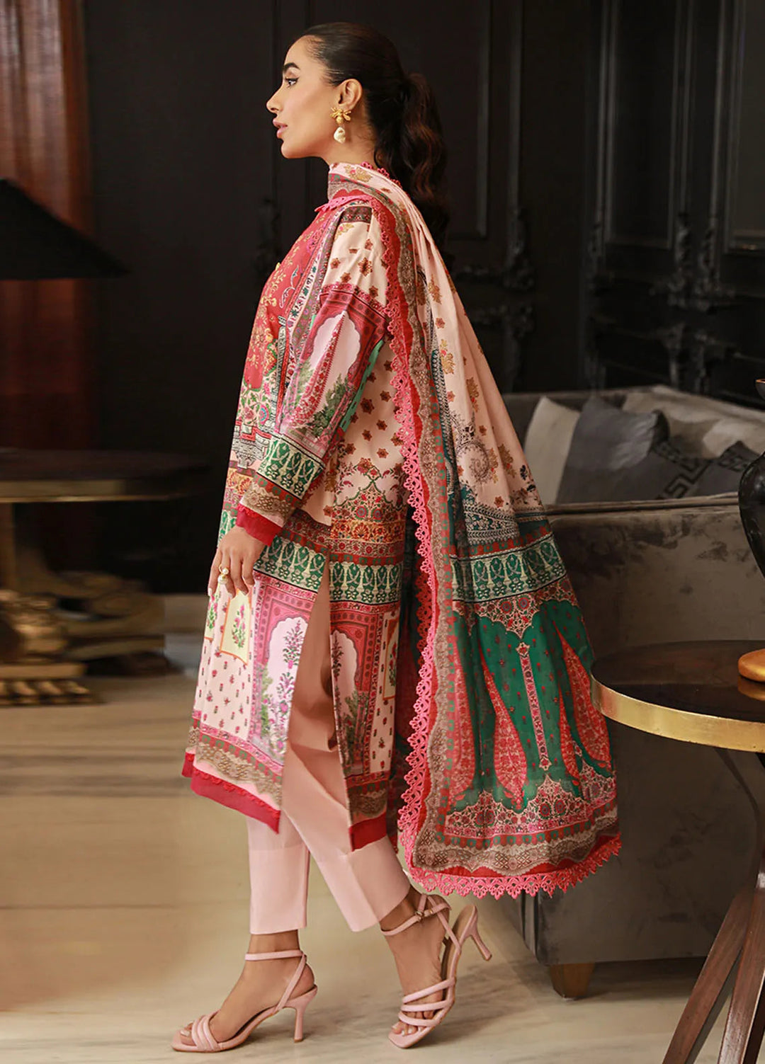 Asim Jofa Printed Lawn Unstitched Suit 3 Piece AJ24PU AJUN-02 - Summer Collection