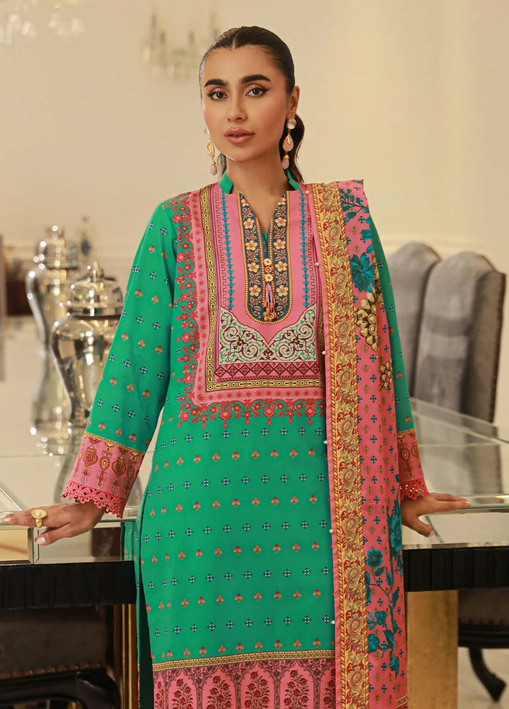 Asim Jofa Printed Lawn Unstitched Suit 3 Piece AJ24PU AJUN-03 - Summer Collection