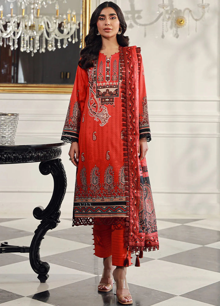 Asim Jofa Printed Lawn Unstitched Suit 3 Piece AJ24PU AJUN-04 - Summer Collection